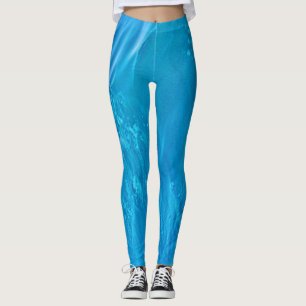 Blaue Wasserwelle Leggings