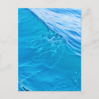 Blaue Wasserwelle Postkarte