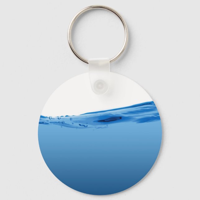 Blaue Wasserwelle Schlüsselanhänger (Vorderseite)