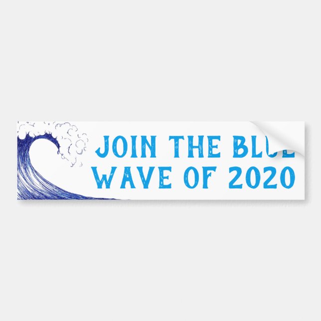 BLAUE WAVE 2020 Autoaufkleber (Vorne)