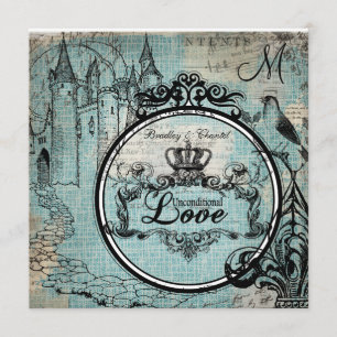 Blaue Wedding Criss quere unbedingte Liebe laden Einladung