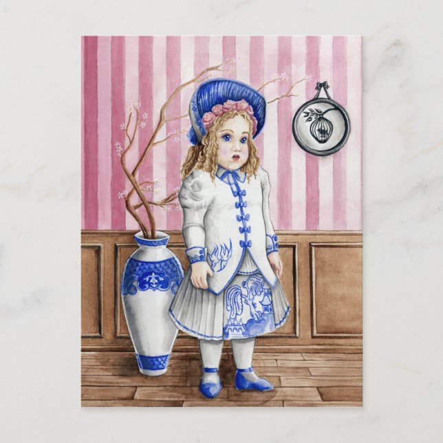 Blaue Weide Bru Postkarte (Vorderseite)