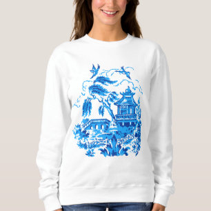Blaue Weide-China-Entwurfs-Sweatshirt-Spitze Sweatshirt