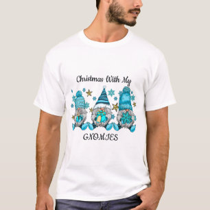 Blaue Weihnachten mit meinen Gnomen Unisex T-Shirt