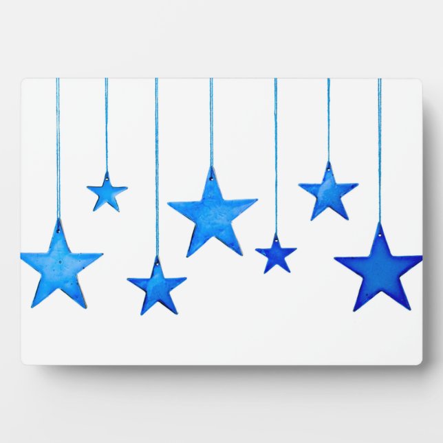 Blaue Weihnachtsdekorationen Fotoplatte (Vorderseite)