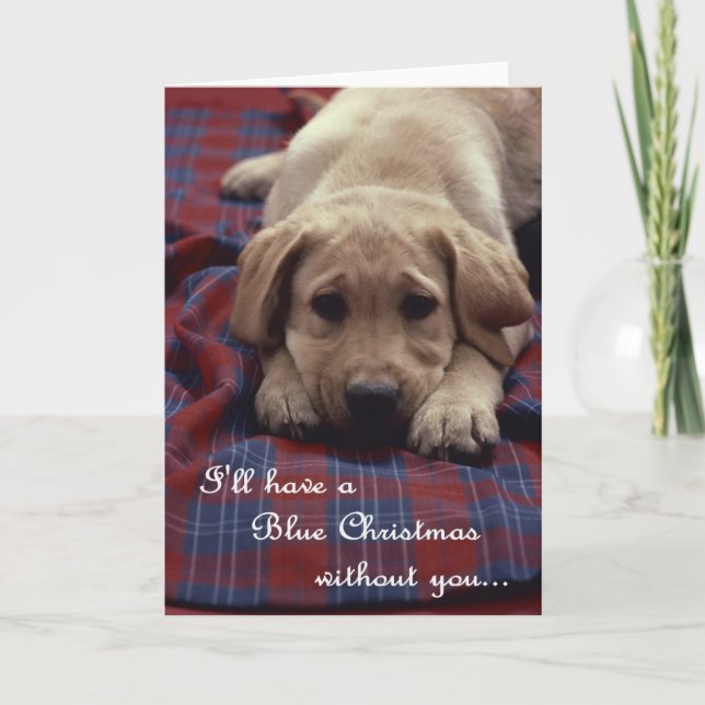 Blaue Weihnachtskarte Feiertagskarte (Vorderseite)