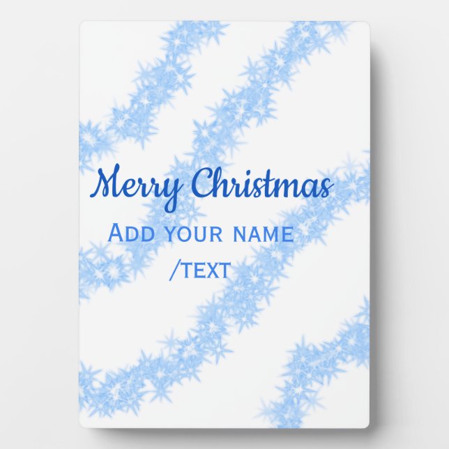 Blaue Weihnachtslieder mit glänzenden Glitzer trag Fotoplatte (Vorderseite)