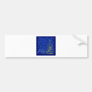 Blaue Weihnachtszeit Autoaufkleber