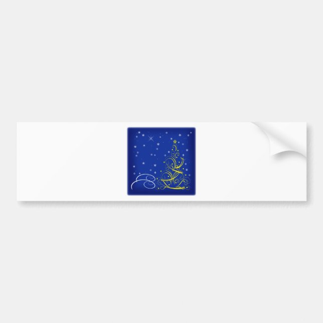 Blaue Weihnachtszeit Autoaufkleber (Vorne)