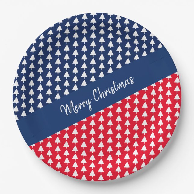 Blaue, weiße Baumrinde, Aquarellplatine Pappteller (Vorderseite)