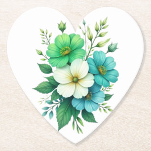Blaue Weiße Blumen Bouquet-57453 Untersetzer