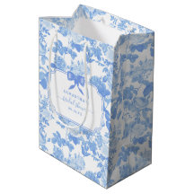 Blaue Weiße Blumen Rosen Chinoiserie Braut Dusche 
