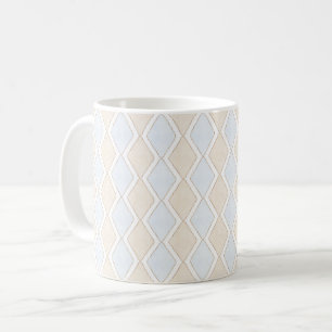 Blaue Weiße Creme Abstract Kaffeetasse