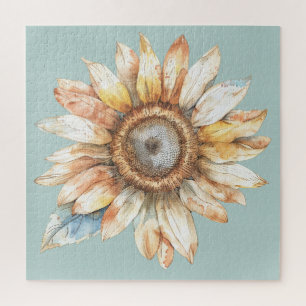 Blaue Weiße Gelbe Sonnenblume