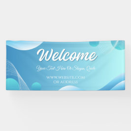 Blaue weiße Gradienten-Moderne Willkommens-Veranst Banner