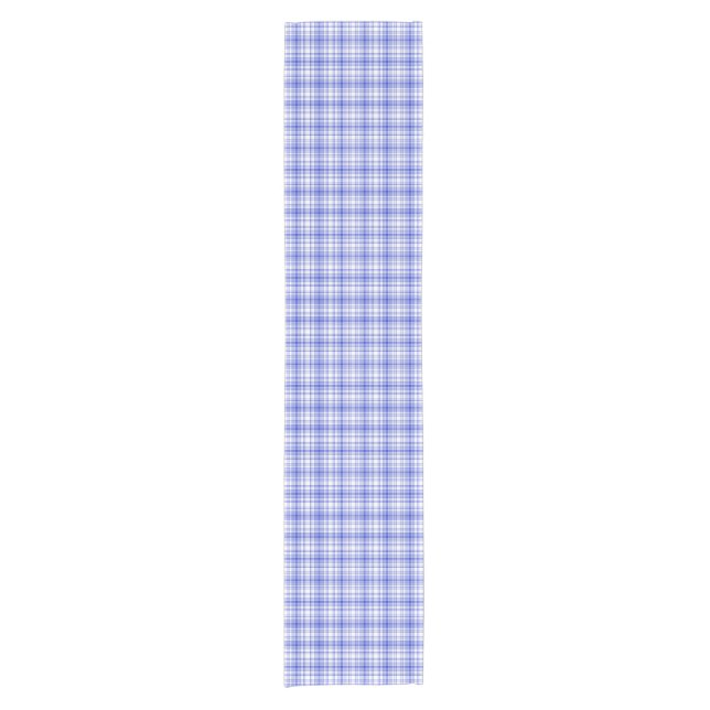 Blaue weiße karierte 2 kurzer tischläufer (Vorderseite)