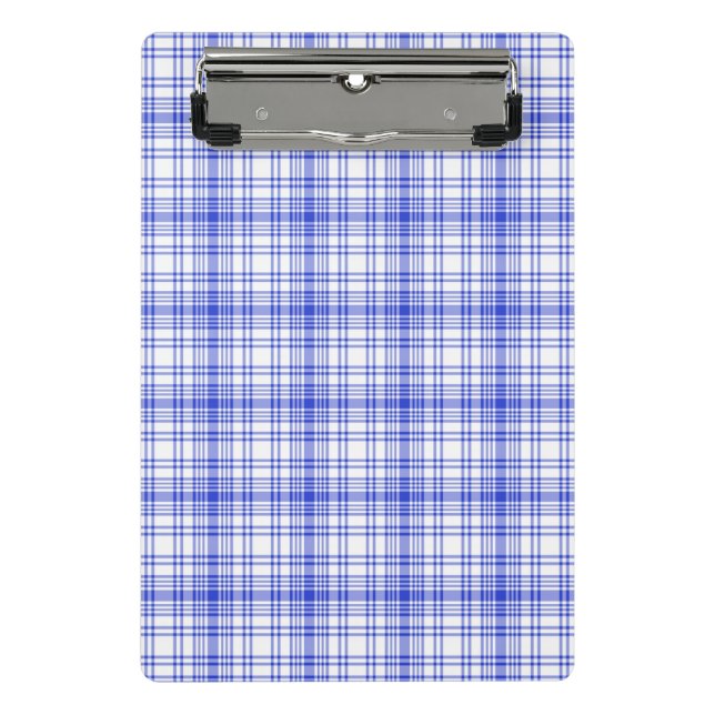 Blaue weiße karierte 2 mini klemmbrett (Vorderseite)