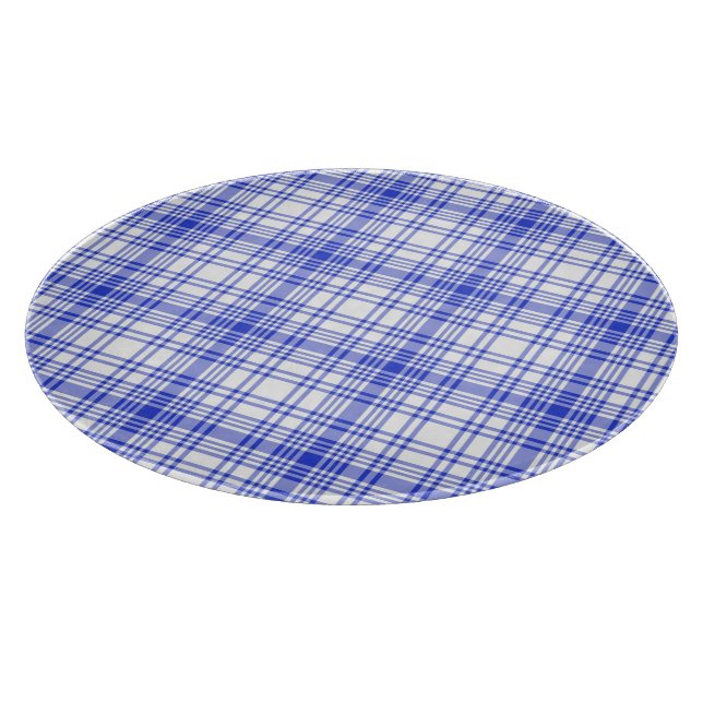 Blaue weiße karierte 2 schneidebrett (Ecke)