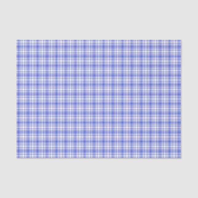 Blaue weiße karierte 2 seidenpapier (Vorderseite)