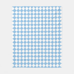 Blaue weiße Karo-Diamantmuster-Fliesblanke Fleecedecke