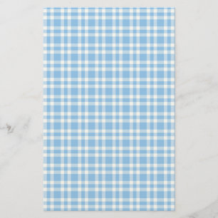 Blaue weiße Karo-Muster Briefpapier