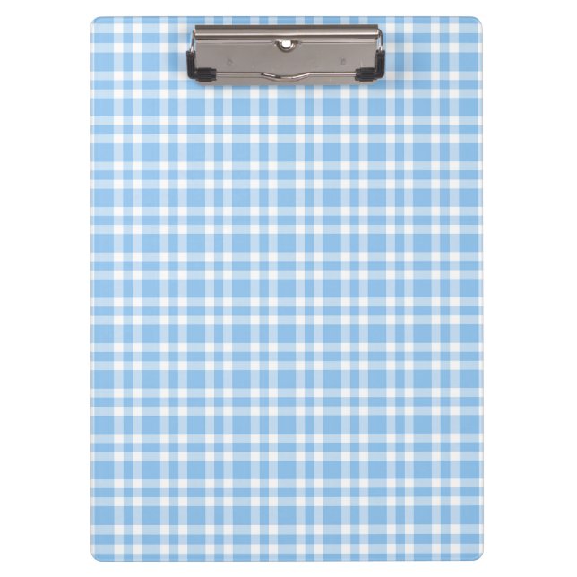 Blaue weiße Karo-Muster Klemmbrett (Vorderseite)