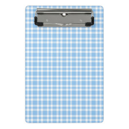 Blaue weiße Karo-Muster Mini Klemmbrett