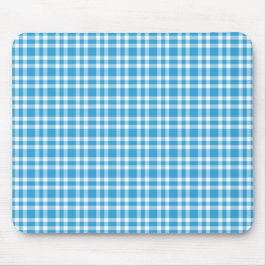 Blaue weiße Karo-Muster Mousepad