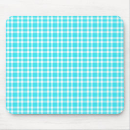 Blaue weiße Karo-Muster Mousepad