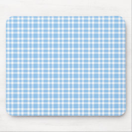 Blaue weiße Karo-Muster Mousepad