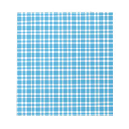 Blaue weiße Karo-Muster Notizblock