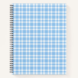 Blaue weiße Karo-Muster Notizbuch