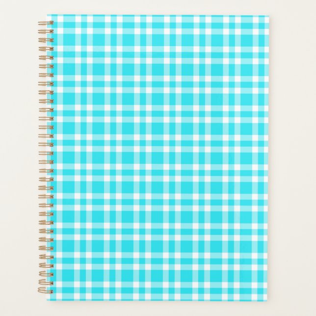 Blaue weiße Karo-Muster Planer (Vorderseite)