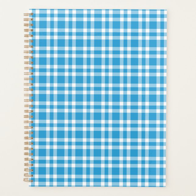 Blaue-Weiße-Karo-Muster Planer (Vorderseite)