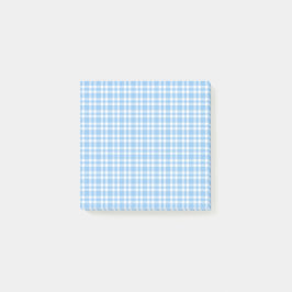 Blaue weiße Karo-Muster Post-it Klebezettel
