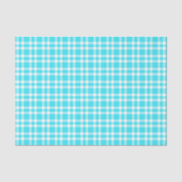 Blaue weiße Karo-Muster Seidenpapier