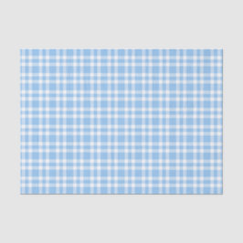 Blaue weiße Karo-Muster Seidenpapier