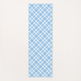 Blaue weiße Karo-Muster Yogamatte