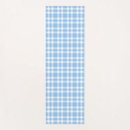 Blaue weiße Karo-Muster Yogamatte