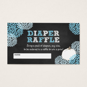 Blaue weiße Kürbis-Babyparty Rafflekarten