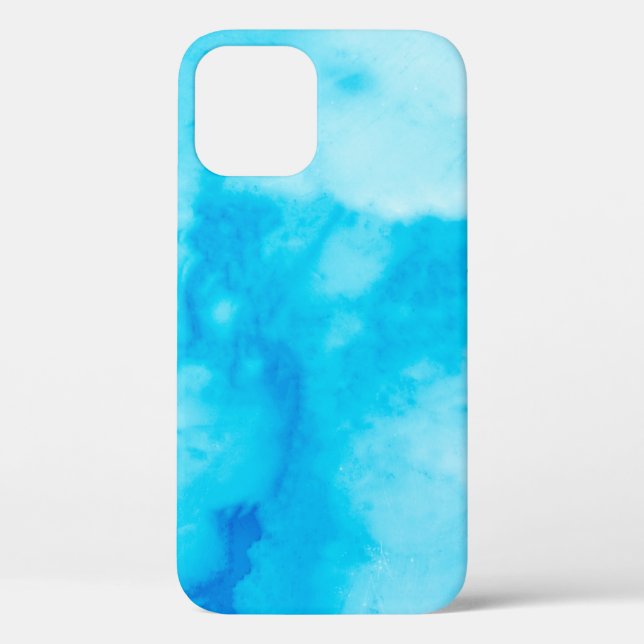 Blaue, weiße Marmorstruktur mit natürlichen Muster Case-Mate iPhone Hülle (Rückseite)
