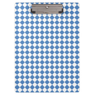 Blaue weiße Rauten-Karuomuster Klemmbrett