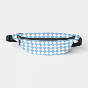 Blaue weiße Schachbrett-Diamant-Muster Bauchtasche