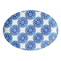 Blaue weiße Servierplatte des China-Muster-13x9
