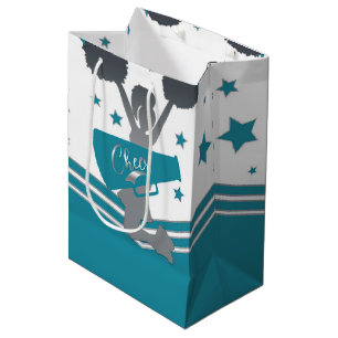 Blaue weiße Silbersterne Jubel Cheerleading-Party Mittlere Geschenktüte
