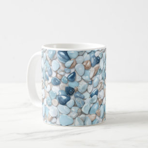 Blaue Weiße Steine Kaffeetasse