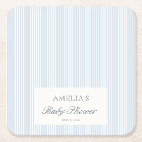 Blaue weiße Streifen Custom Classic Baby Shower