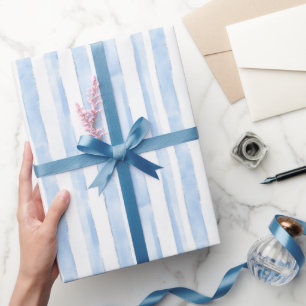 Blaue Weiße Streifen Junggesellinnen-Abschiedspart Geschenkpapier