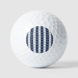 Blaue weiße Streifen Kreissegment Moderne Golfball