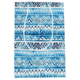 Blaue weiße Streifen Mittlere Geschenktüte